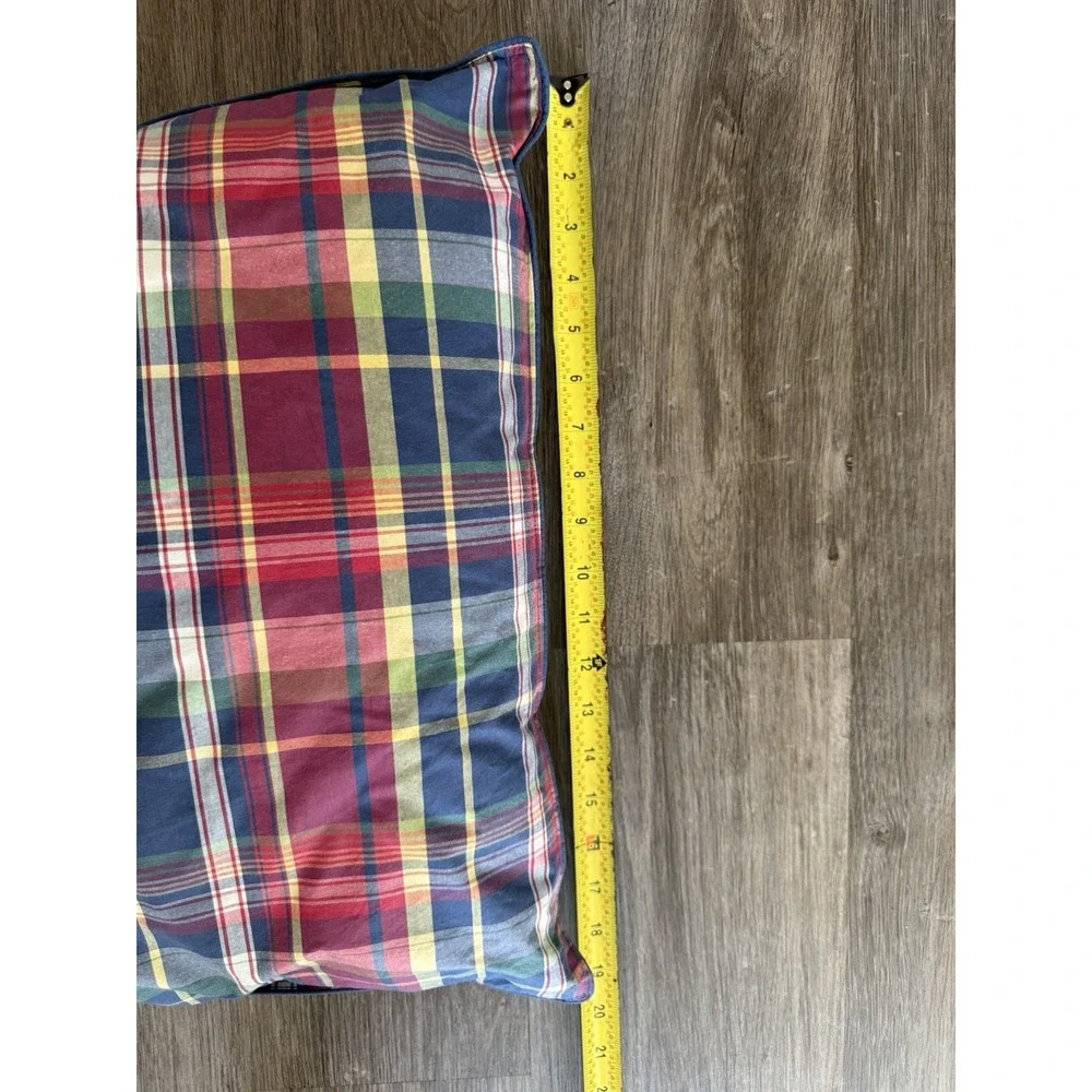Pair Of Vintage Polo Ralph Lauren Garrison Tartan Plaid Pillows Logo 20